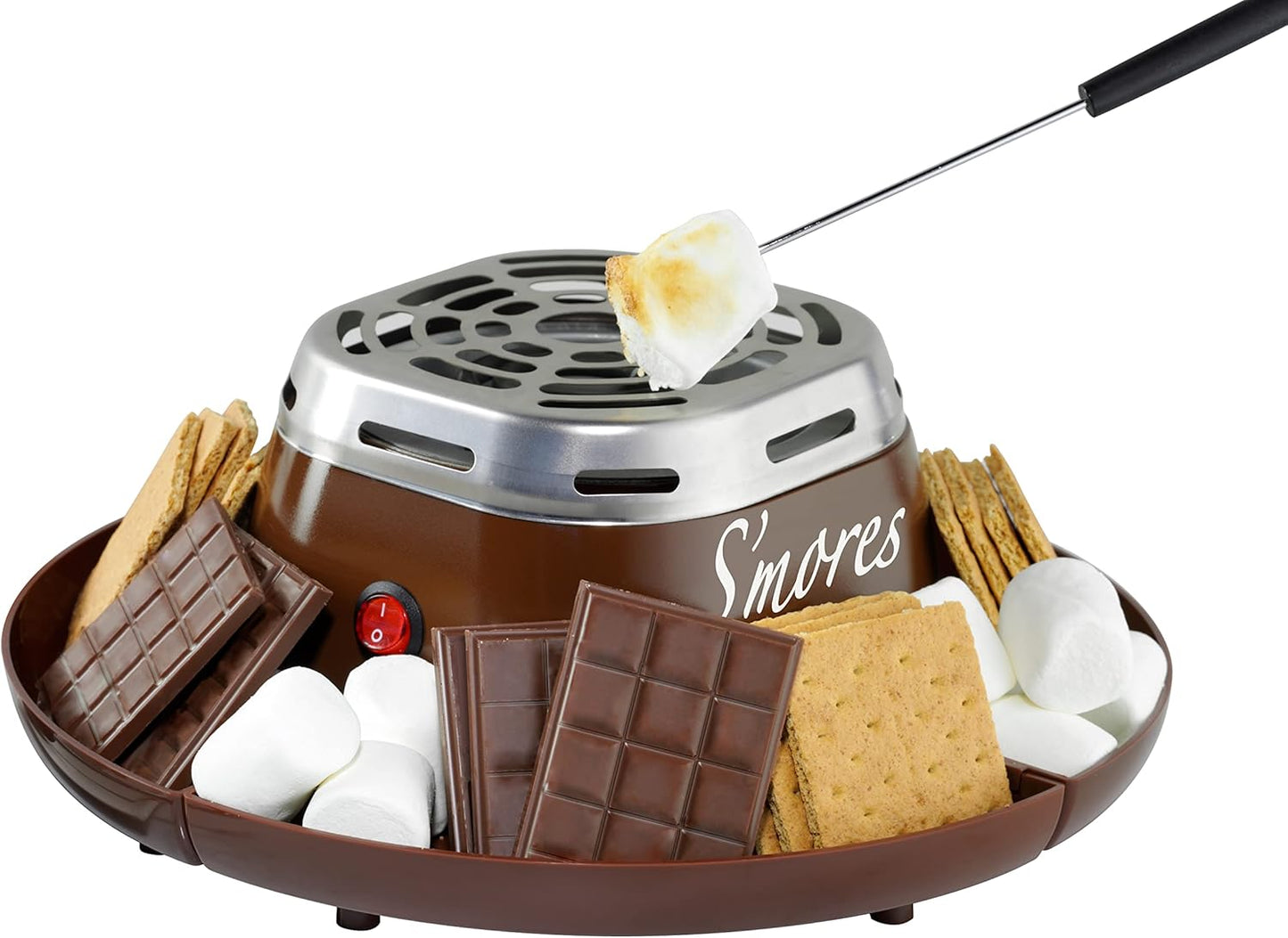 "Nostalgia Electric S'mores Maker with Roasting Sticks & Trays - Brown"