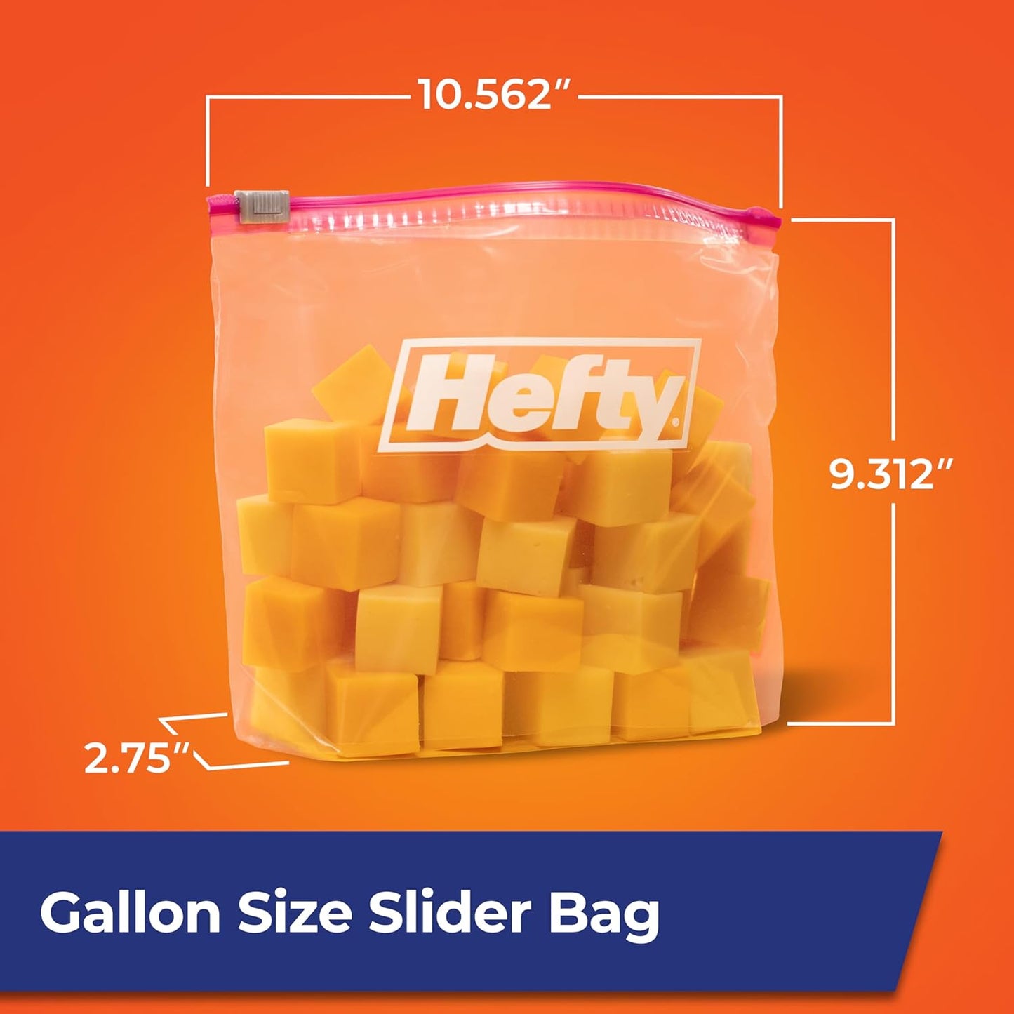 Hefty Slider Storage Bags, Gallon Size, 66 Count